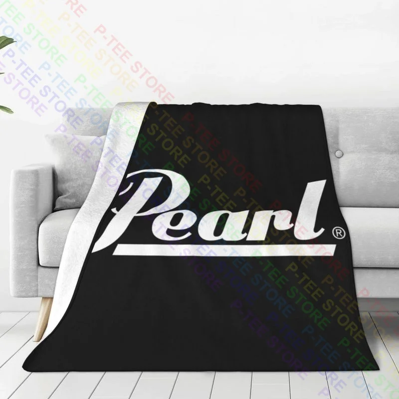 Pearl Drums Logo Blanket Fluffy Bedroom Microfiber Cover Blanket Decorative Sofa