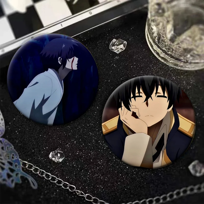 58mm Anime The Eminence in Shadow Tinplate Button Pins Creative Brooches Character Icon Badges for Clothes Bag Decoration Gifts