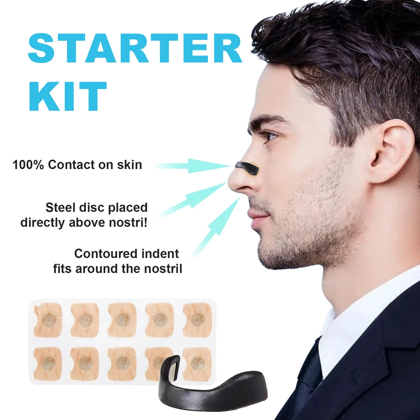 30Days/Box Nasal Breathing Dilators Starter Kits Magnetic Nose Strips Increase Sports Air Intake Improve Sleeping Reduce Snoring