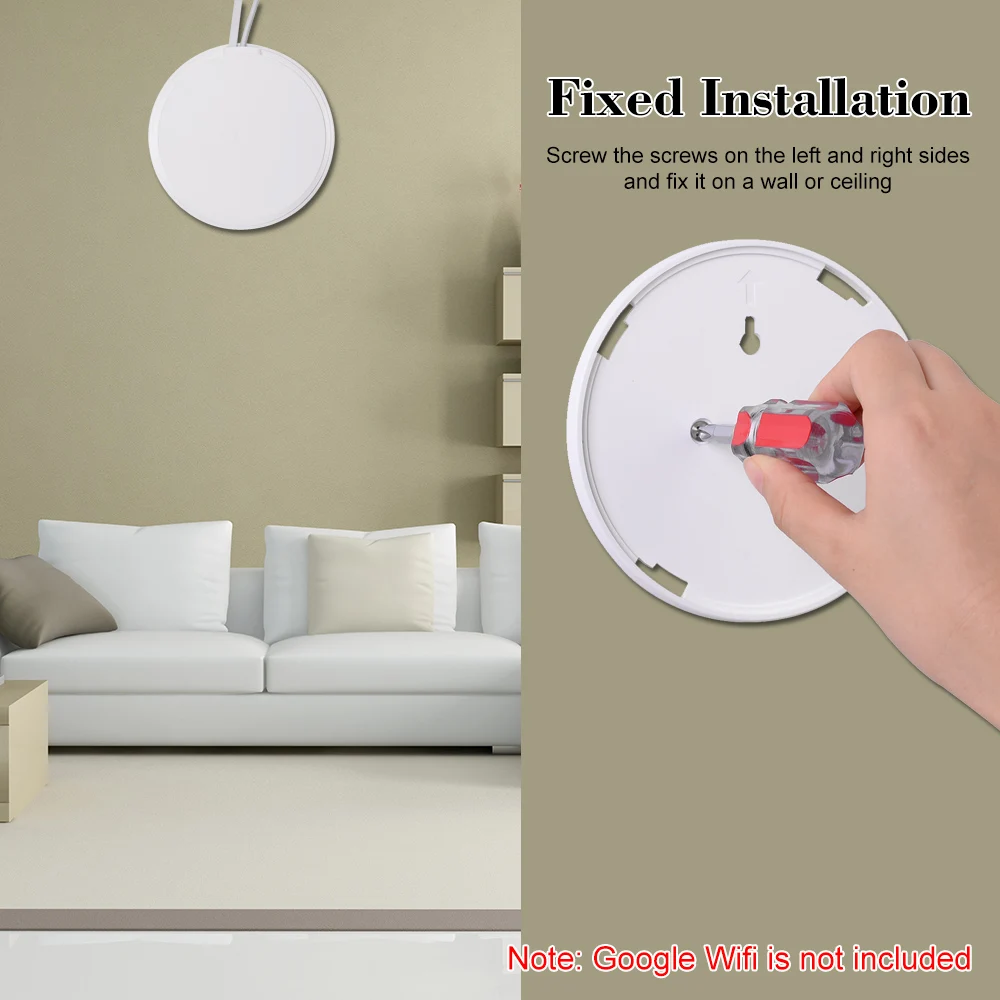 Wall Table Mount Bracket for Google Wifi Security Bracket White Stabilize on Vertical Surface Such as Wall Cabinet or Anywhere