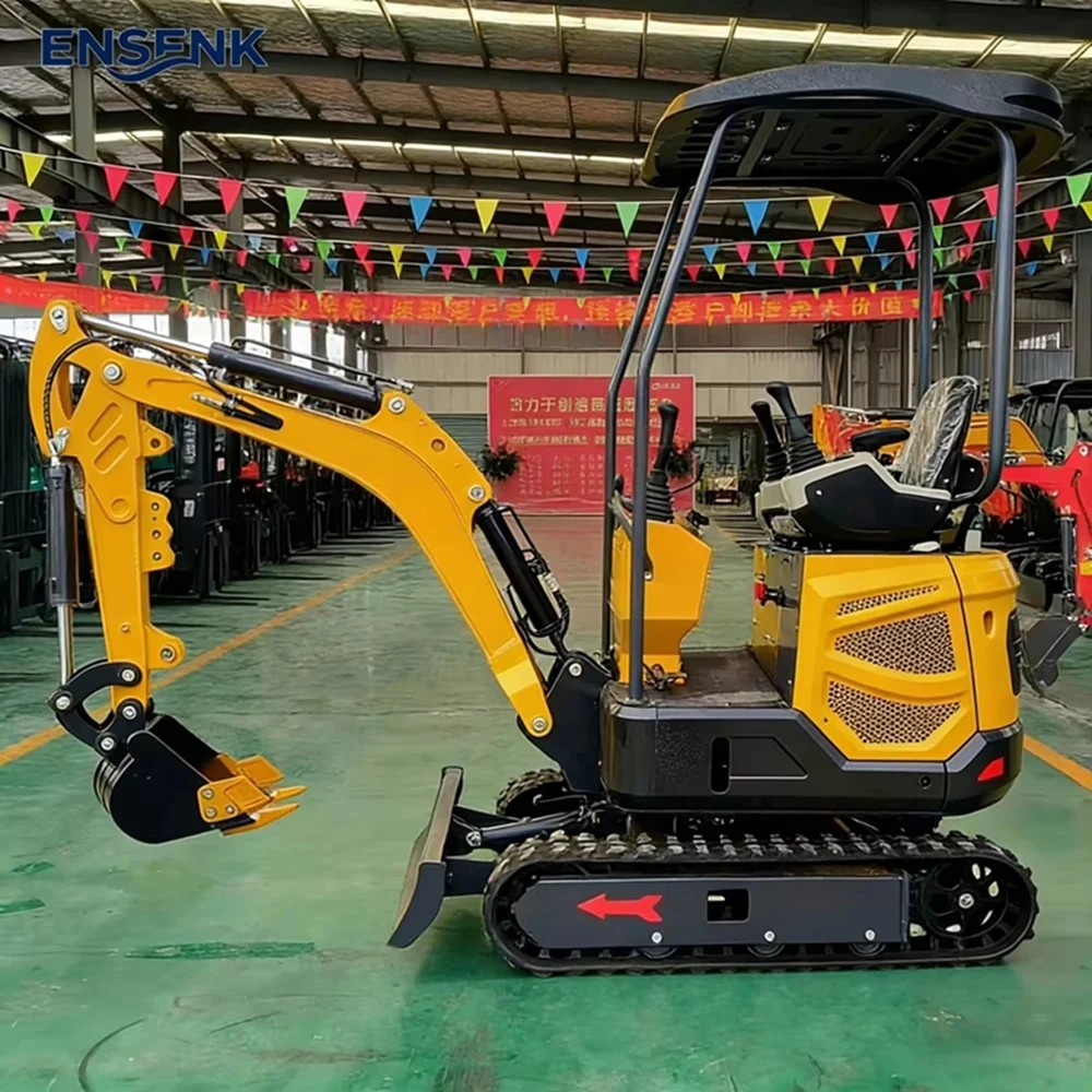 1.0Ton Fast Delivery Retroexcavadoras Mini Excavator Jardin Construction kopark Bagger 2t Excavadoras Kubota Dieselmotor
