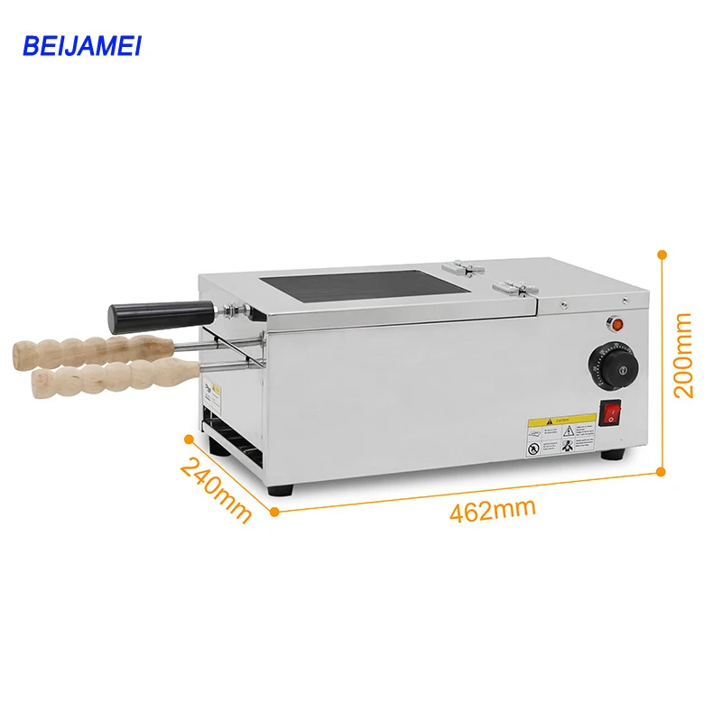 110/220V Commercial Ice Cream Cone Chimney Cake Oven Electric  Machine Hungary Chimney Bread Roll Baking Machine