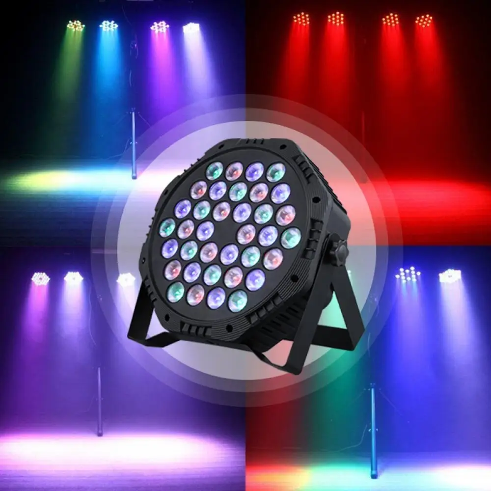 36 LED Stage Full Color Flat Par Lighting Effect RGBW 3IN1 DMX 512 DJ Disco Party Holiday Christmas Bar Club Wedding Show Lights