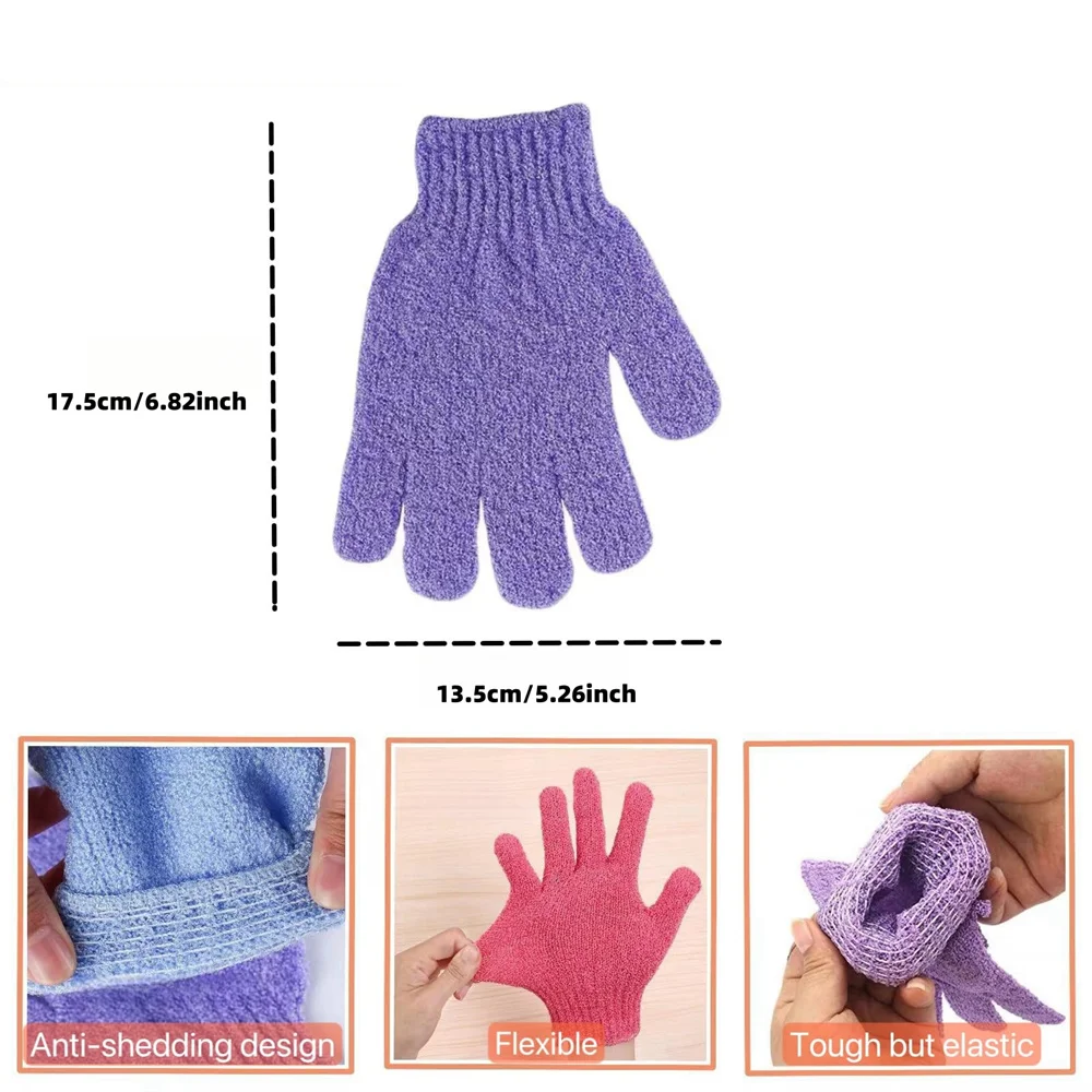 1Pc Exfoliating Bath Gloves Shower Deep Exfoliating Body Scrub Shower Scrubber Shower Exfoliating Gloves Women Men Body Clean