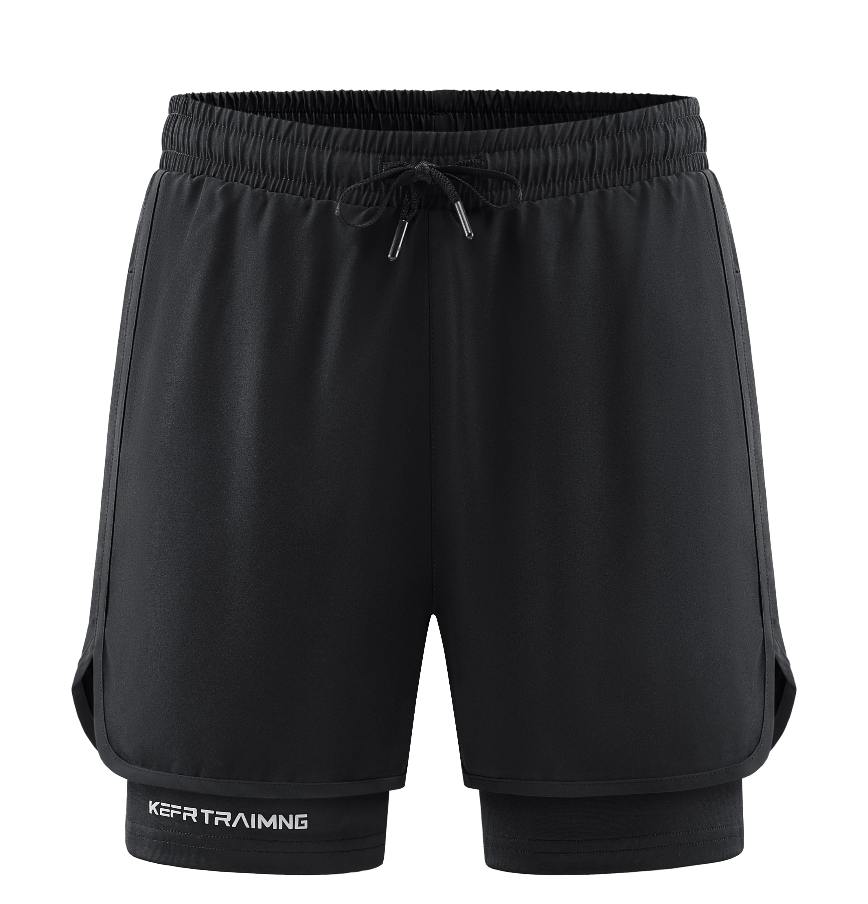 

Универсальные мужские шорты, модные простые однотонные летние спортивные шорты с эффектом двухслойности, дышащие, удобные, впитывающие пот, для активного отдыха на природе