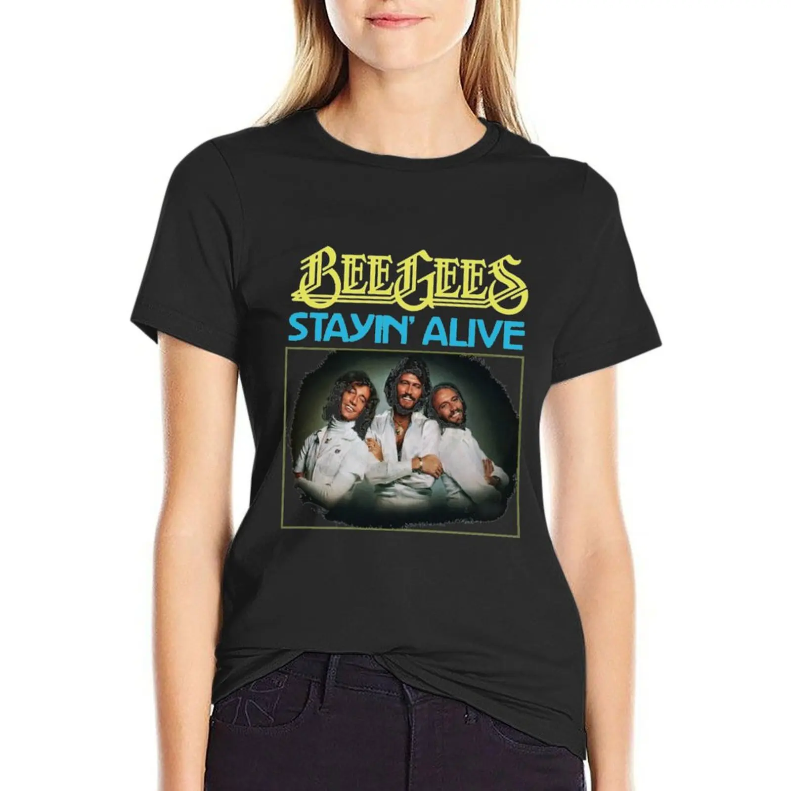 

Stayin Alive Bee Gees Band Gift For Men Women T-Shirt anime clothes summer clothes customizeds vintage clothes Women