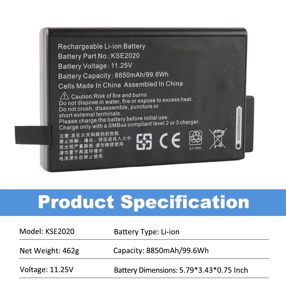 KSE2020 Replacement Battery For Cobham 2201R GSM-R Mobile Tester USM 36 Ultrasonic Flaw Detector