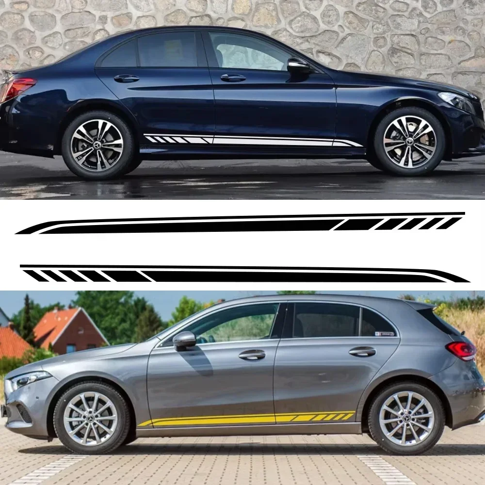 

Наклейки на боковые части дверей автомобиля, виниловые наклейки для BMW Chevrolet Cruze Lacetti Mercedes W204 Citroen C4 C5 Audi A4, автоаксессуары