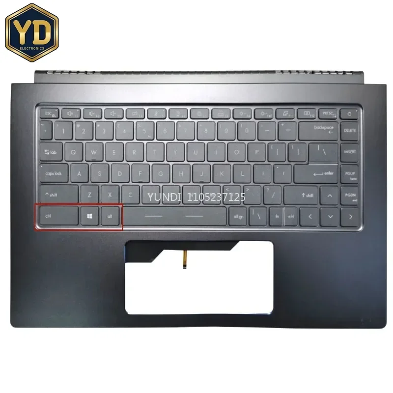 YD New For Prestige 15 A10SC MS-16S3 MS-16S6 P15 Laptop Palmrest Upper Cover Case US Keyboard Backlit