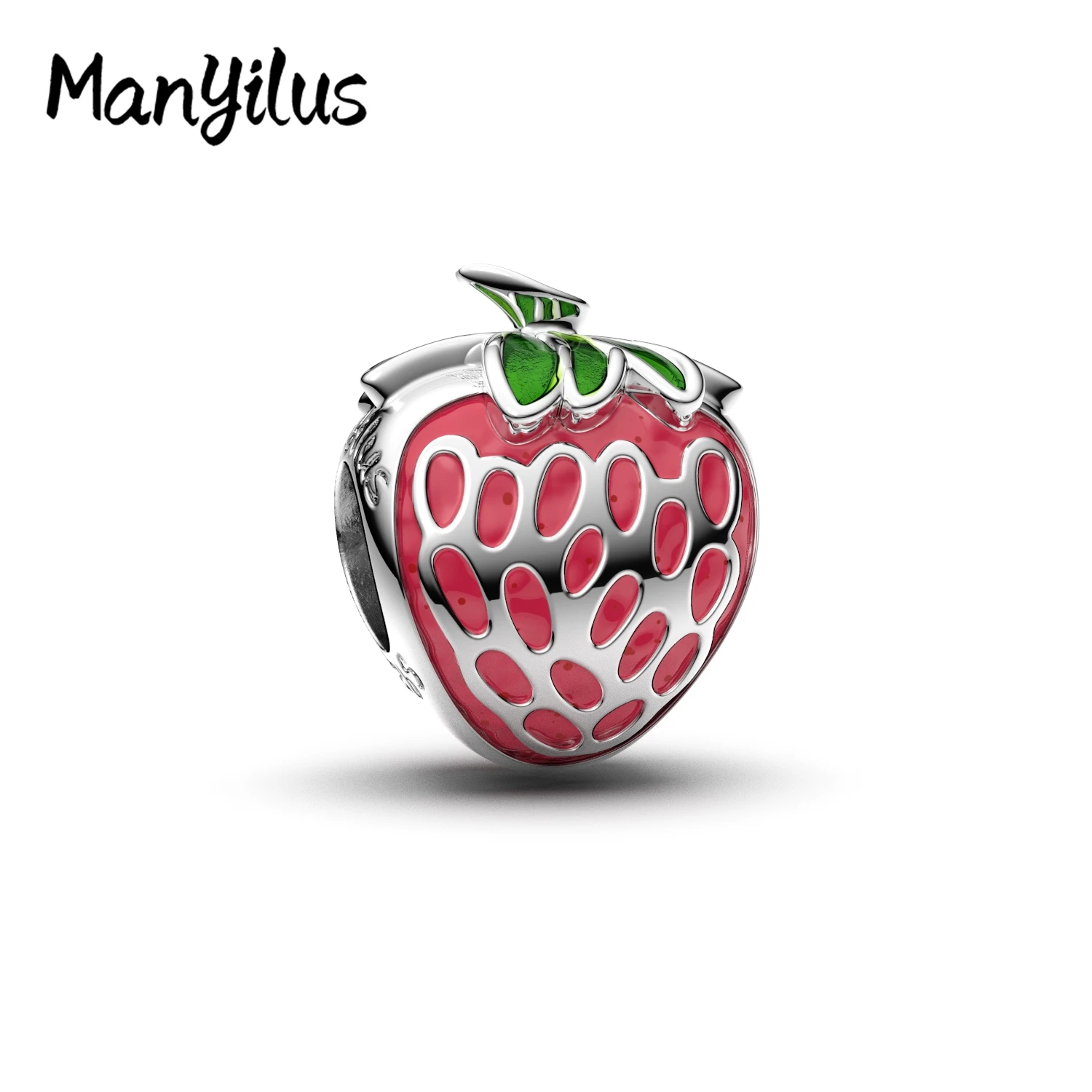 

Manyilus 2025 Strawberry Charms S925 Sterling Silver Women's Jewelry Beads For Original 925 Silver Charm Bracelet Charms Gifts