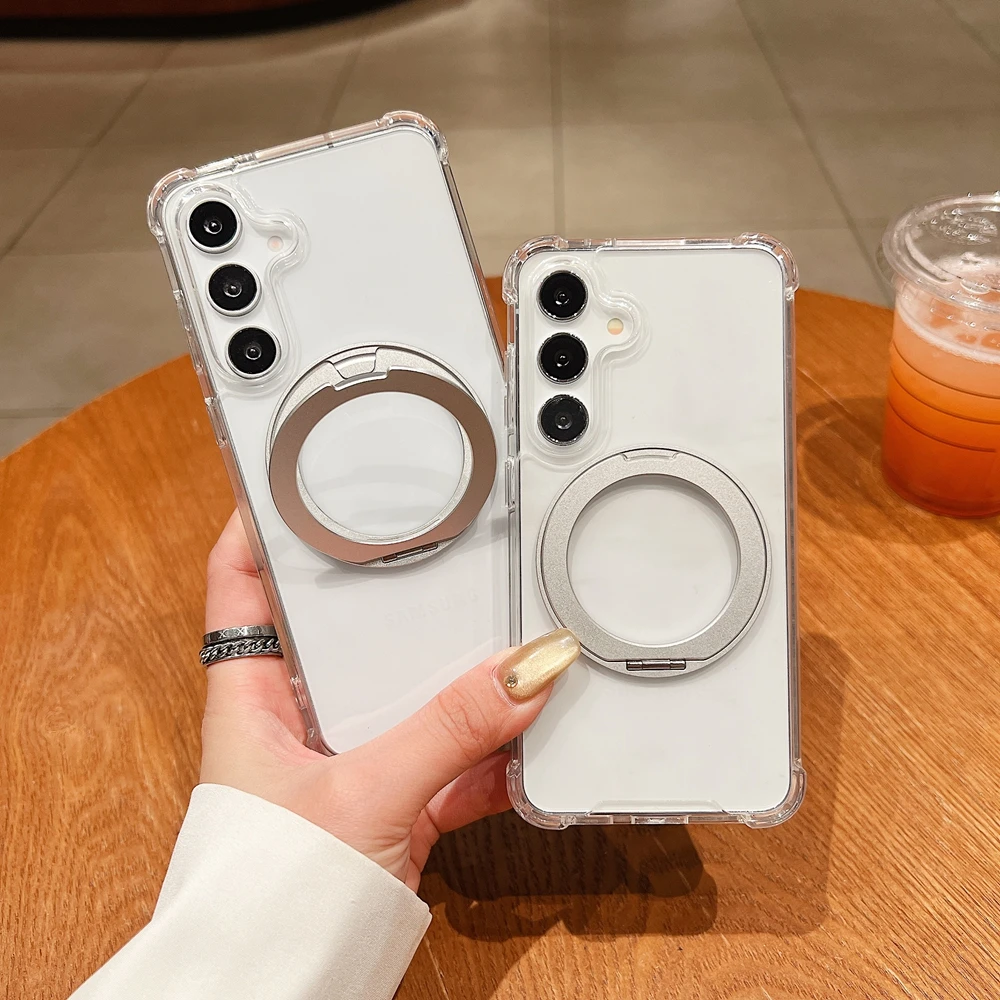 360 ° Drehbarer Ständer für MagSafe Transparente Hülle für Samsung Galaxy A16 A26 A56 A07 A17 A37 A27 A57 Magnetische Halterung Sturzsichere Abdeckung – Detail 8
