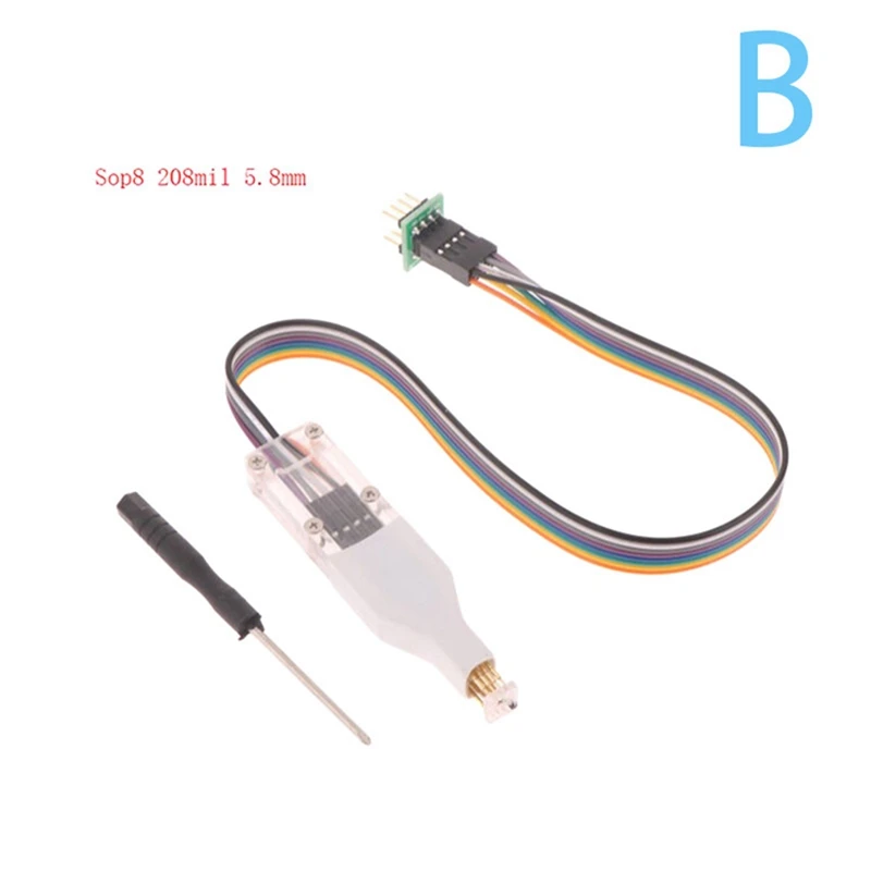 2 uds Sop8 Chip descargar quemar escribir sonda resorte aguja Flash Eeprom Chip quemador Cable Sop8 208Mil 5,8 Mm 150Mil 4,4 Mm