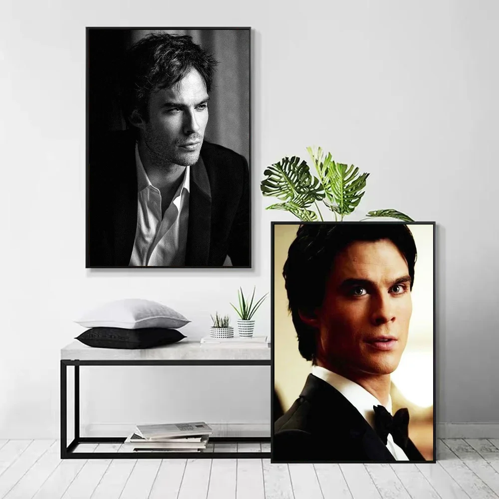 1pc The Vampire Diaries Ian Somerhalde Classic Anime Poster Self-adhesive Art Waterproof Paper Sticker Wall Decor