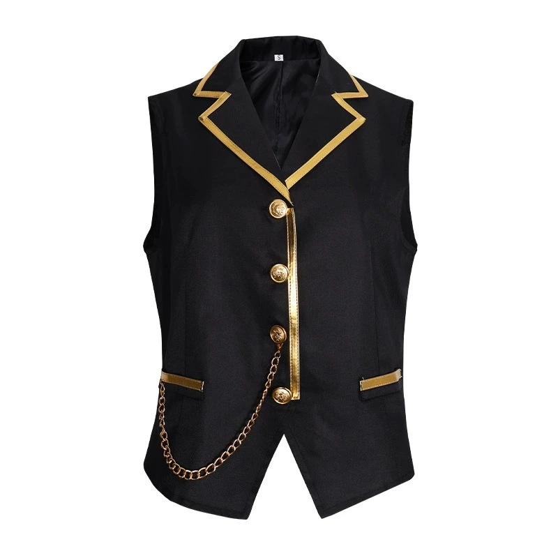 Chaleco de traje ajustado para hombre, chaleco de negocios para caballero, estilo inglés, chaleco fino con un solo botón y cuello en V, Top de retazos