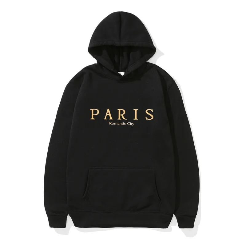 

Autumn Hip Hop Hoodies Paris Romantic City Print Funny Women Men Hooded Sweatshirt Casual Pullover Harajuku Oversized Hoodies