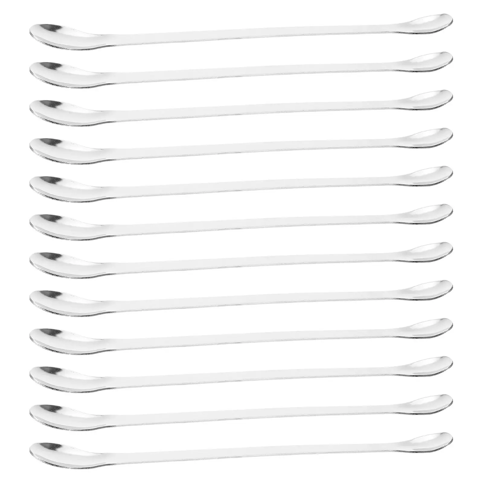 

12Pcs Lab Stirring Spoon Stainless Steel Double-Ended Sampling Tool Laboratory Mixing Spatula Reagent Kitchen Classroom Use