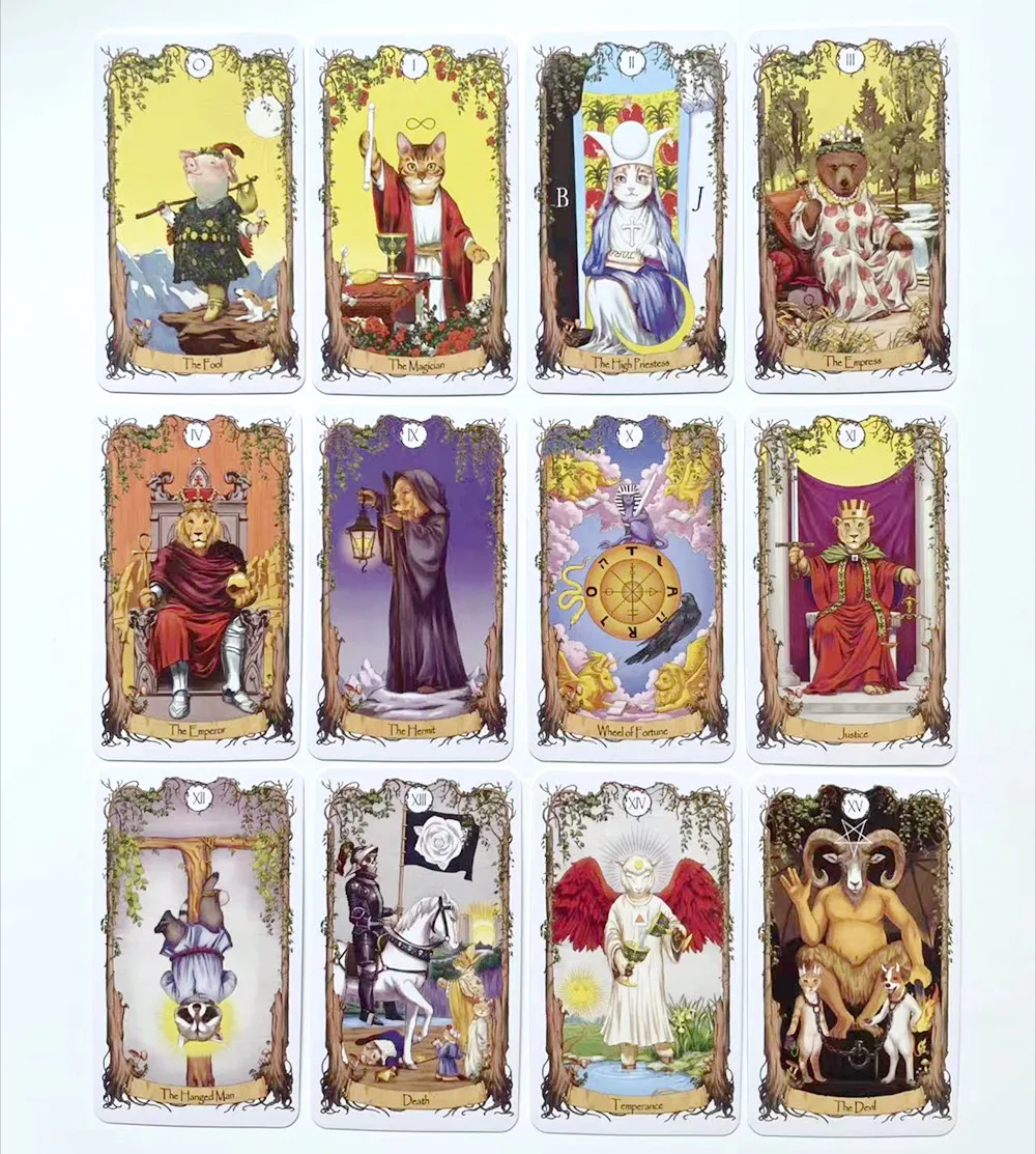 animal Tarot cards board game wait tarot cards with pdf guidebook animal shape