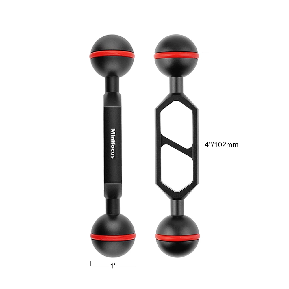 Essential ดำน้ำอุปกรณ์การถ่ายภาพ Dual 1 ''นิ้วข้อต่อแขนข้อต่อถาดระบบแสงอุปกรณ์เสริมชุด Anlge ปรับ