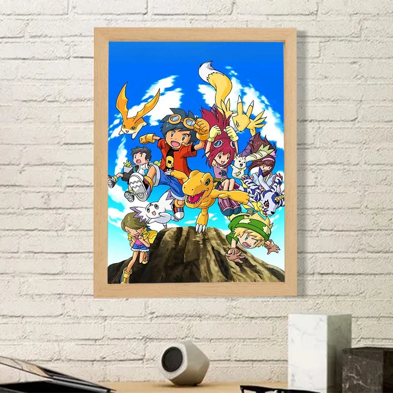 Digimon Adventure Posters for Wall Art Classic Anime Decorative Paintings Cartoon Home Decorations Room Decor Poster Decoration