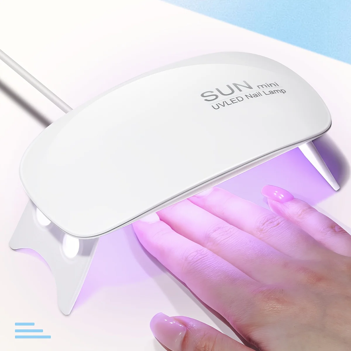 1 Pc 6 Lampe Perlen Weiß Mini Maus Nagel Lampe Nagel Tragbare Micro USB Netzteil Kabel Heimgebrauch Trocknen Lampe für Gel