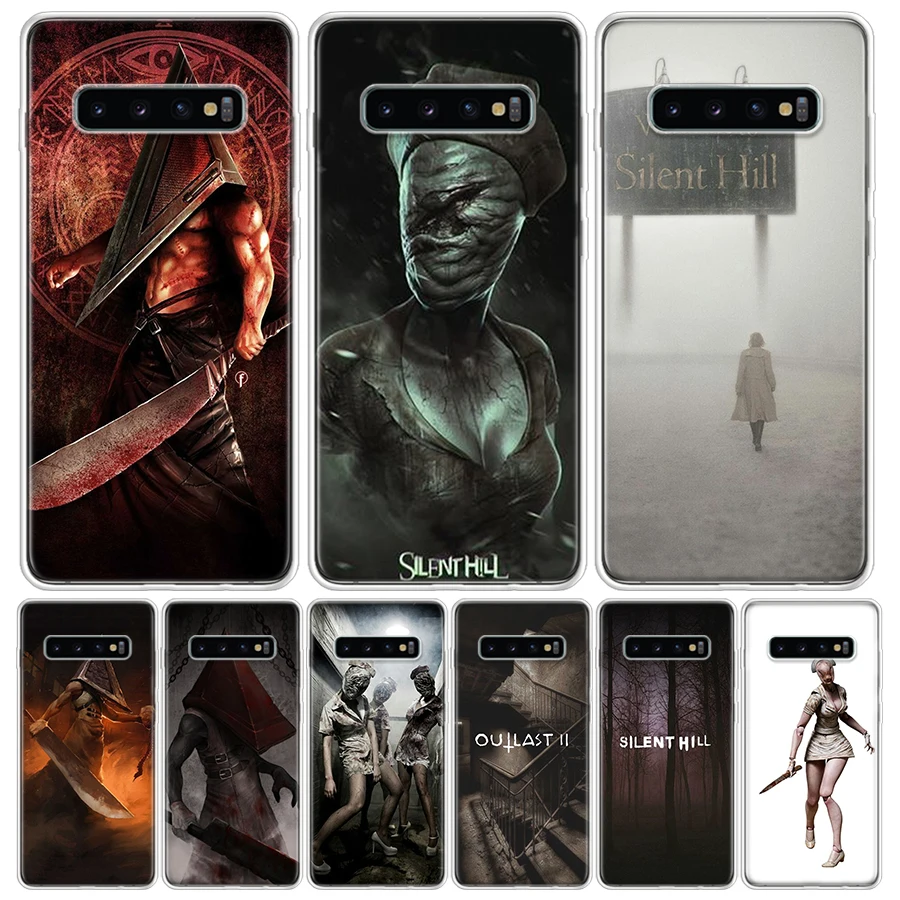 Silent Hill Horror Phone Case For Samsung Galaxy S23 S24 Ultra S20 FE S21 S22 Plus S10 S10E S9 S8 + Soft Cover Fundas