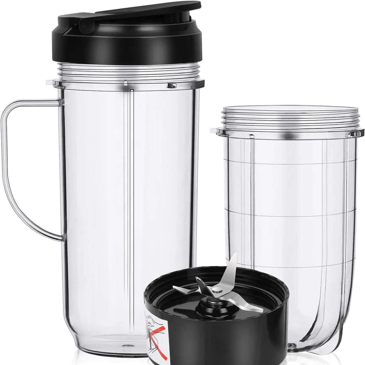 

Набор из 2 сменных чаш для блендера Magic Bullet, высокие чашки объемом 22 унции с откидной крышкой для переноски, запасные части для крестообразных лезвий для модели 250 Вт