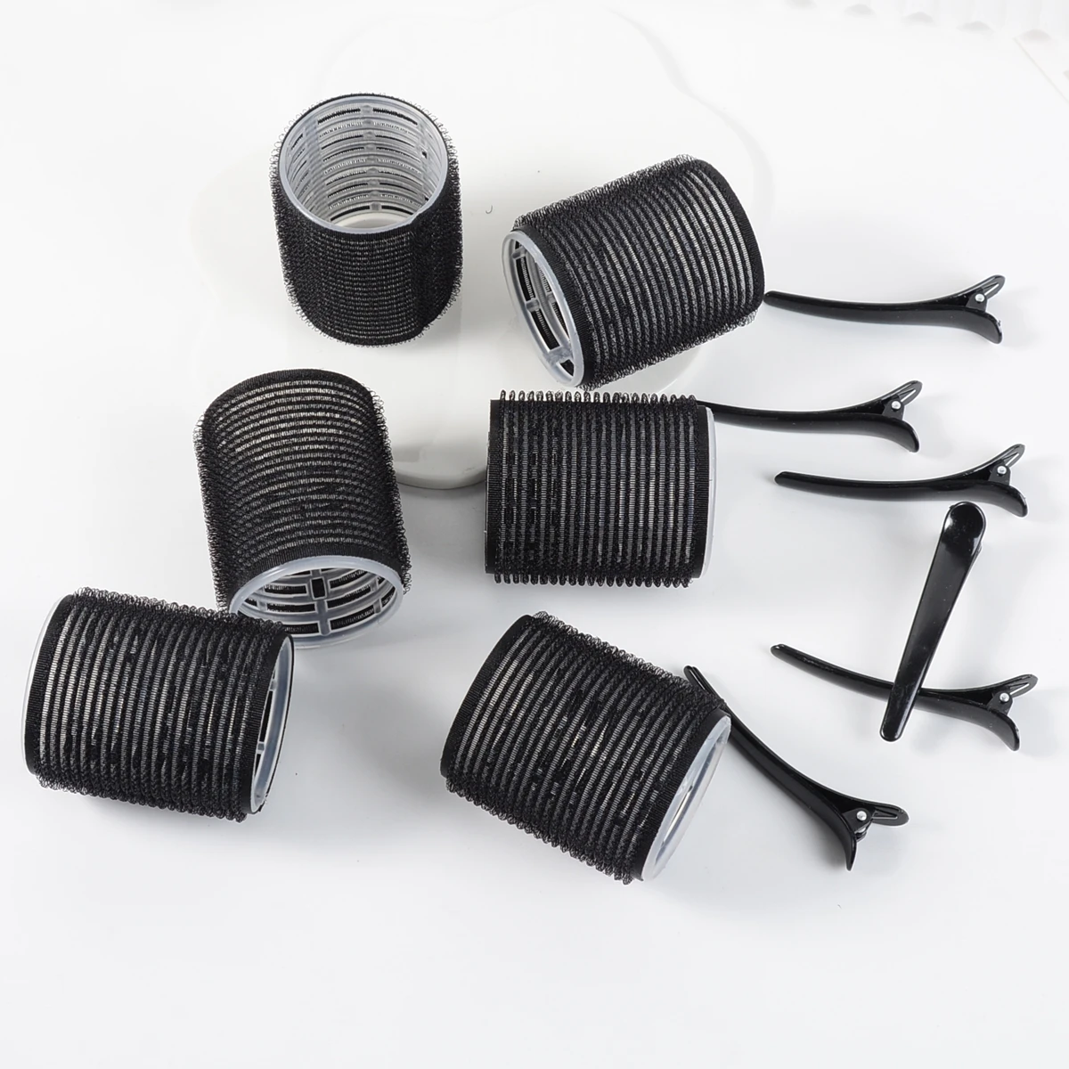 12Pcs/Set Air Bar Curling Iron Tube Self-Adhesive Magic Roll and Bangs Hair Clip Curling Styling Tool view 6