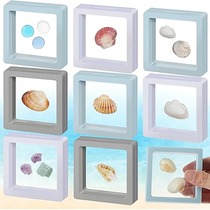 Acrylic Magnetic Seashell Display Box Seashell Display Diamond Storage Box Small Craft Compartment Shell Storage Decorative Box