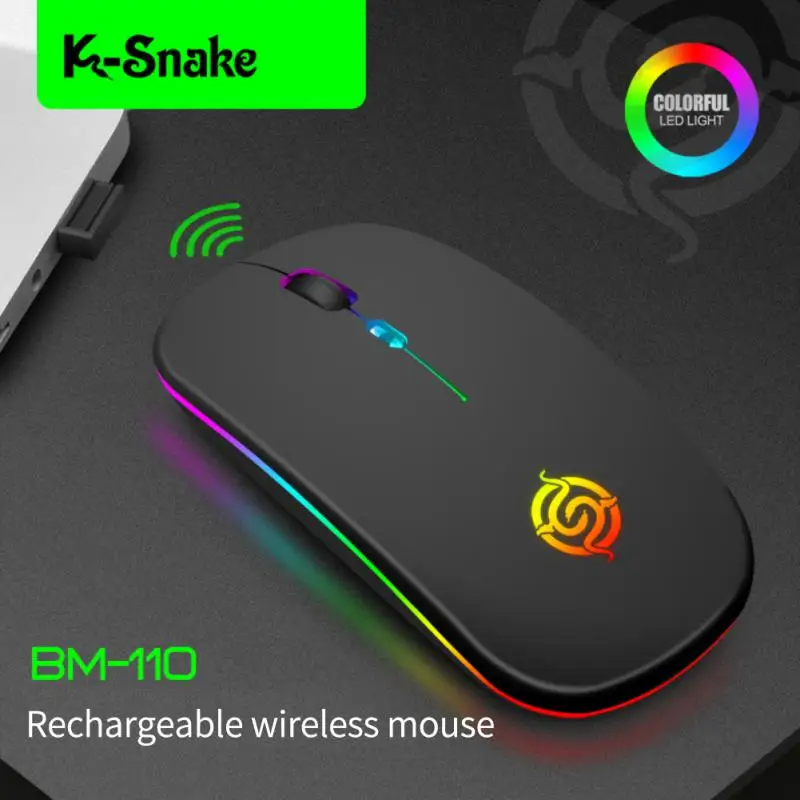 Wireless Mouse Rgb Adjustable Portable For Laptop Pc Ergonomic Gaming Mouse Rechargeable Led Backlit Computer Accessories