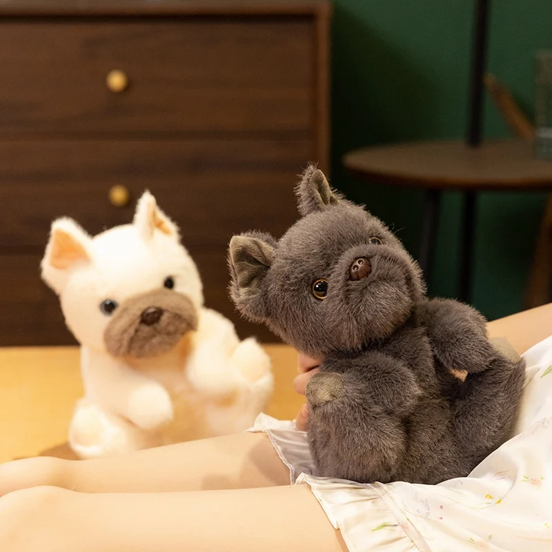 

25cm Cute Sitting Bulldog Plush Toys Lovely Cartoon Puppy Soft Stuffed Dolls Homdecor Sleeping Dog Plush Pillows