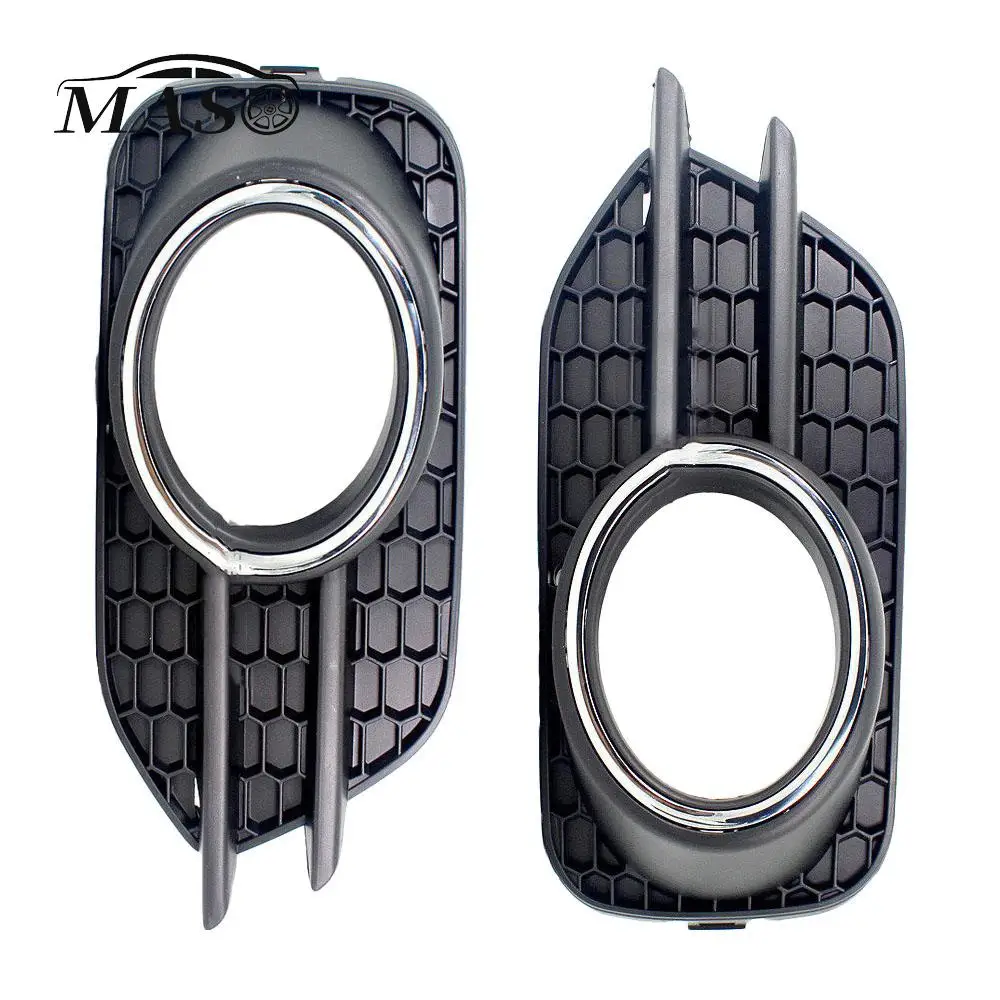 

2pcs Car Front Bumper Fog Light Grille Cover Trim ABS Fog Lamp Bezel 5N0853665J for VW Tiguan 2012 2013 2014 2015 2016 2017 2018