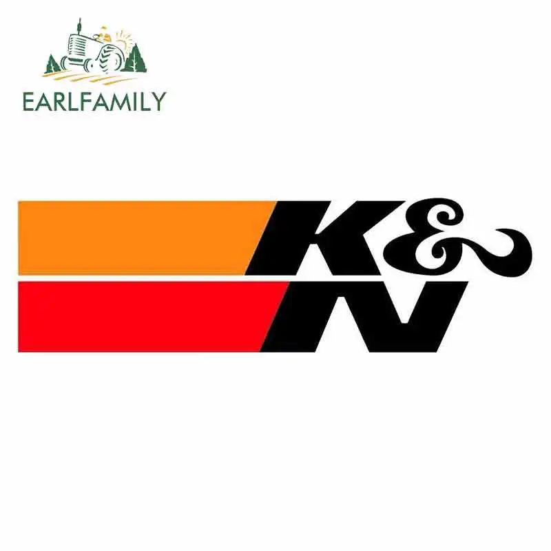 EARLFAMILY  13cm x 3.9cm For K & N Suitable For VAN Car Stickers And Decals Occlusion Scratch Graffiti Sticker VAN decoration