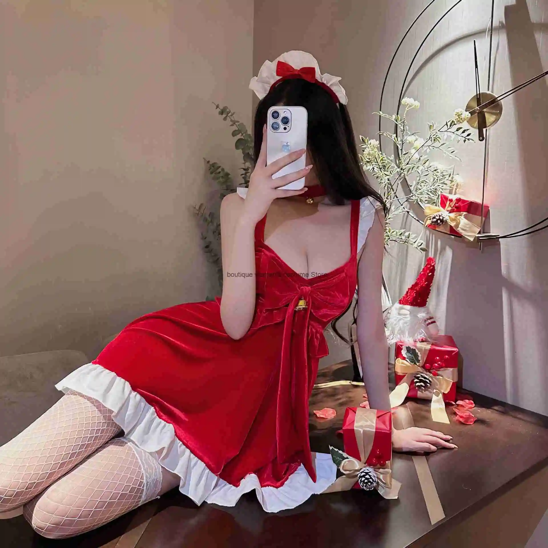Christmas Cosplay Dress Hot Rabbit New Year Dress Princess Dress Pure Desire Party Uniform Stage Christmas Performance Costume