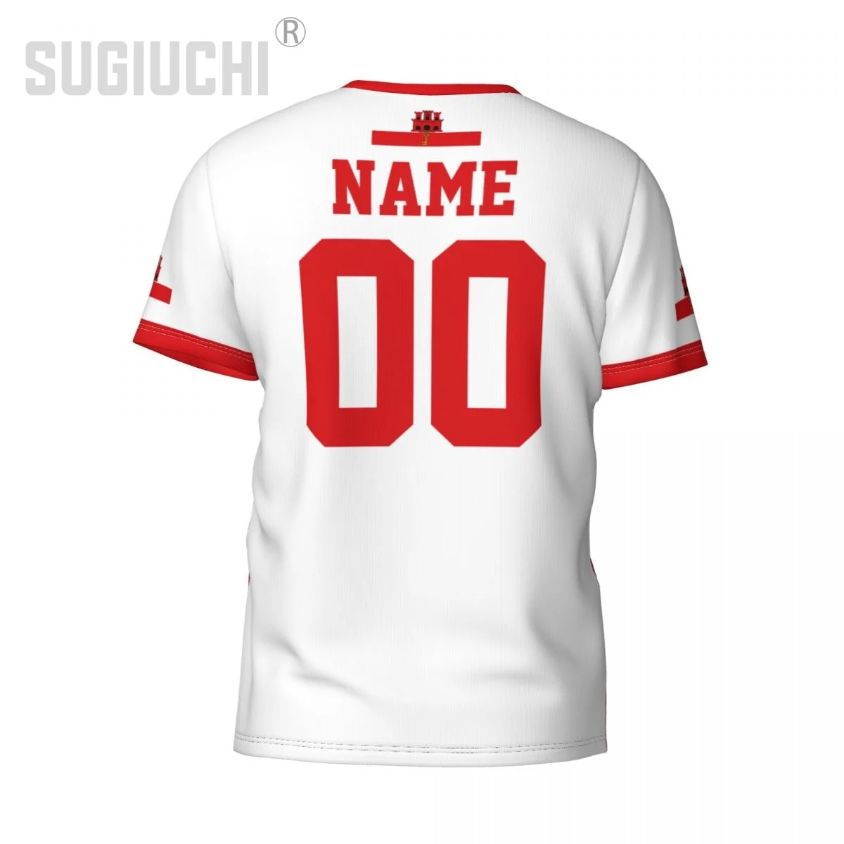 اسم مخصص رقم جبل طارق العلم ثلاثية الأبعاد تي شيرت للرجال النساء تيز فريق الملابس كرة القدم مشجعي كرة القدم هدية تي شيرت