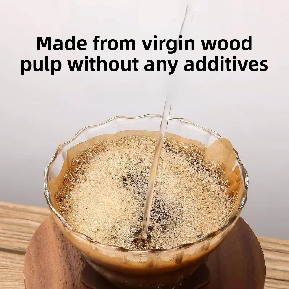 

Filter Screen Coffee Filter Paper Natural Bamboo Fiber Disposable Conical Design For Portable Manual Coffee Machines