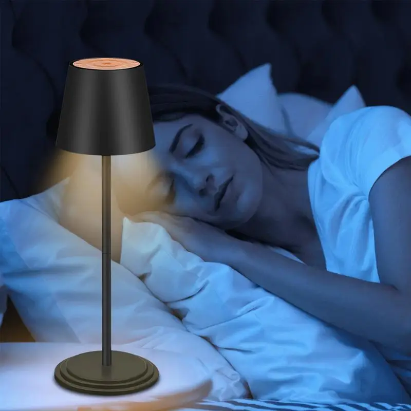 Rechargeable Table Lamp 2000mAh Night Light LED Table Lamp Touch Light Bedroom Lamp Tall RGB Color Bedside Table Lamp For