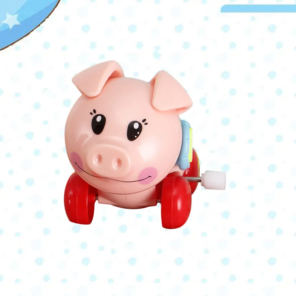 Cartoon Wind-Up Pig Shaped Early Education Clockwork Kids Plastic Funny Random Color Children's Entertainment Game