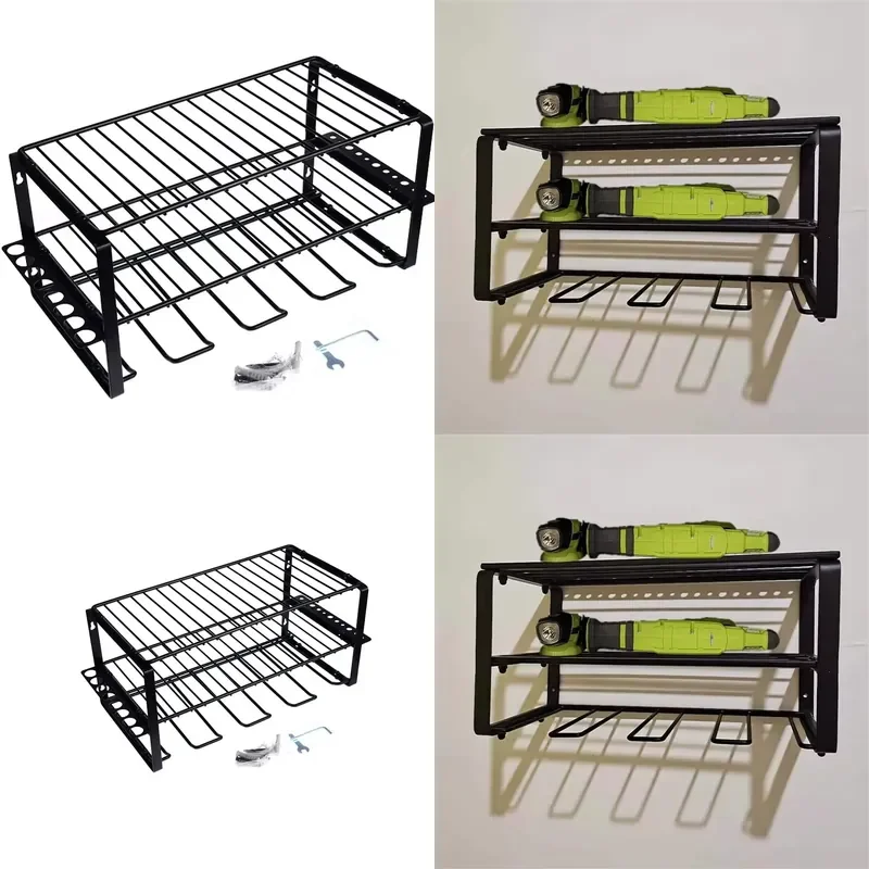 Heavy Duty Metal Tool Holders Garage Organizers Storage Racks with Screwdriver Pliers and Hammer Holders
