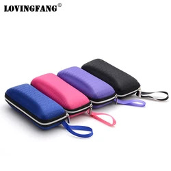 Portable Sunglasses Case For Women Men Glasses Box With Lanyard Zipper Eyeglass Case Cover Protector