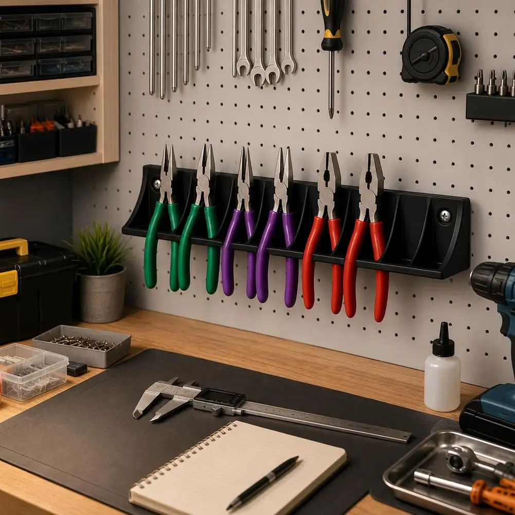 Wall Mount Plier Holder Heavy Duty No Drill Pliers Rack Tool Organizer Storage For Garage Workshop Home Tool Wall Accessory ﻿