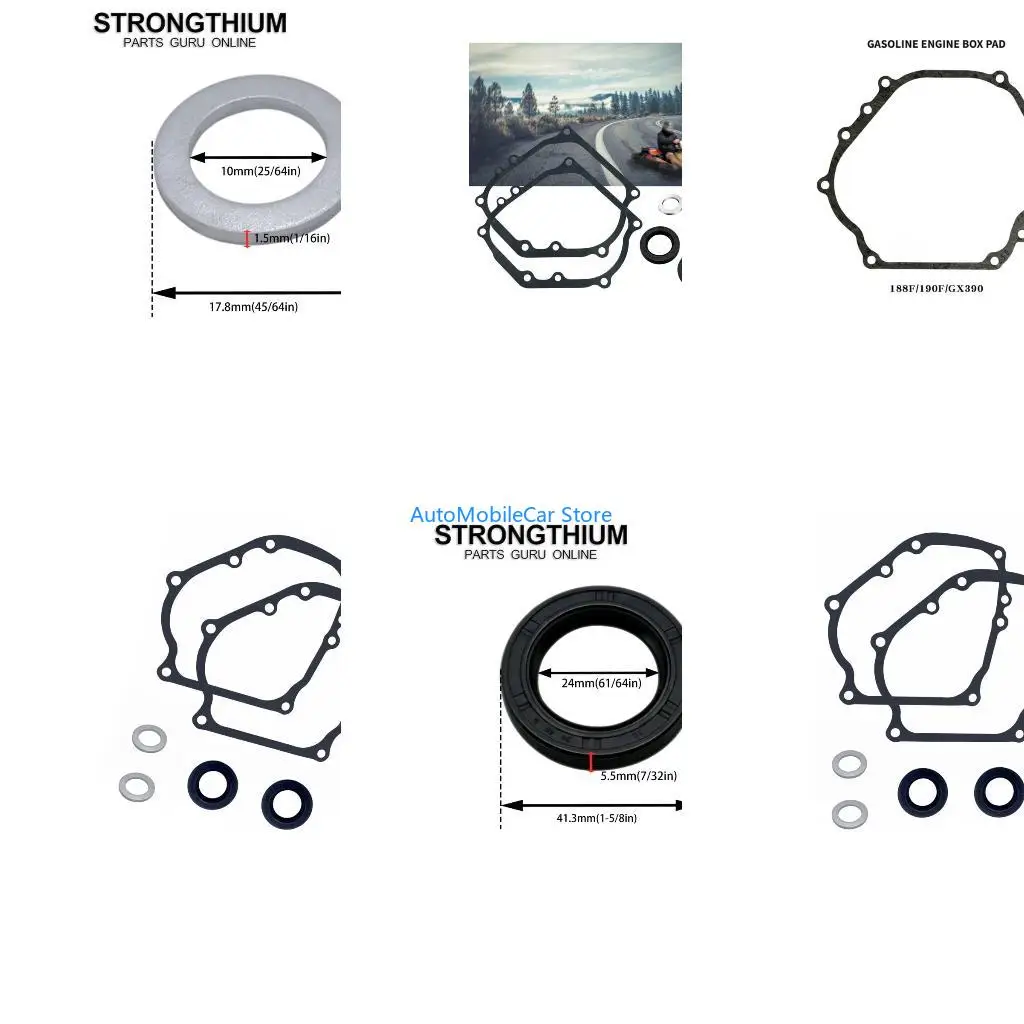 G8TE Crankcase Side Cover Gasket and Seal for GX160 GX120 Kart Engine 90601-ZE1-000