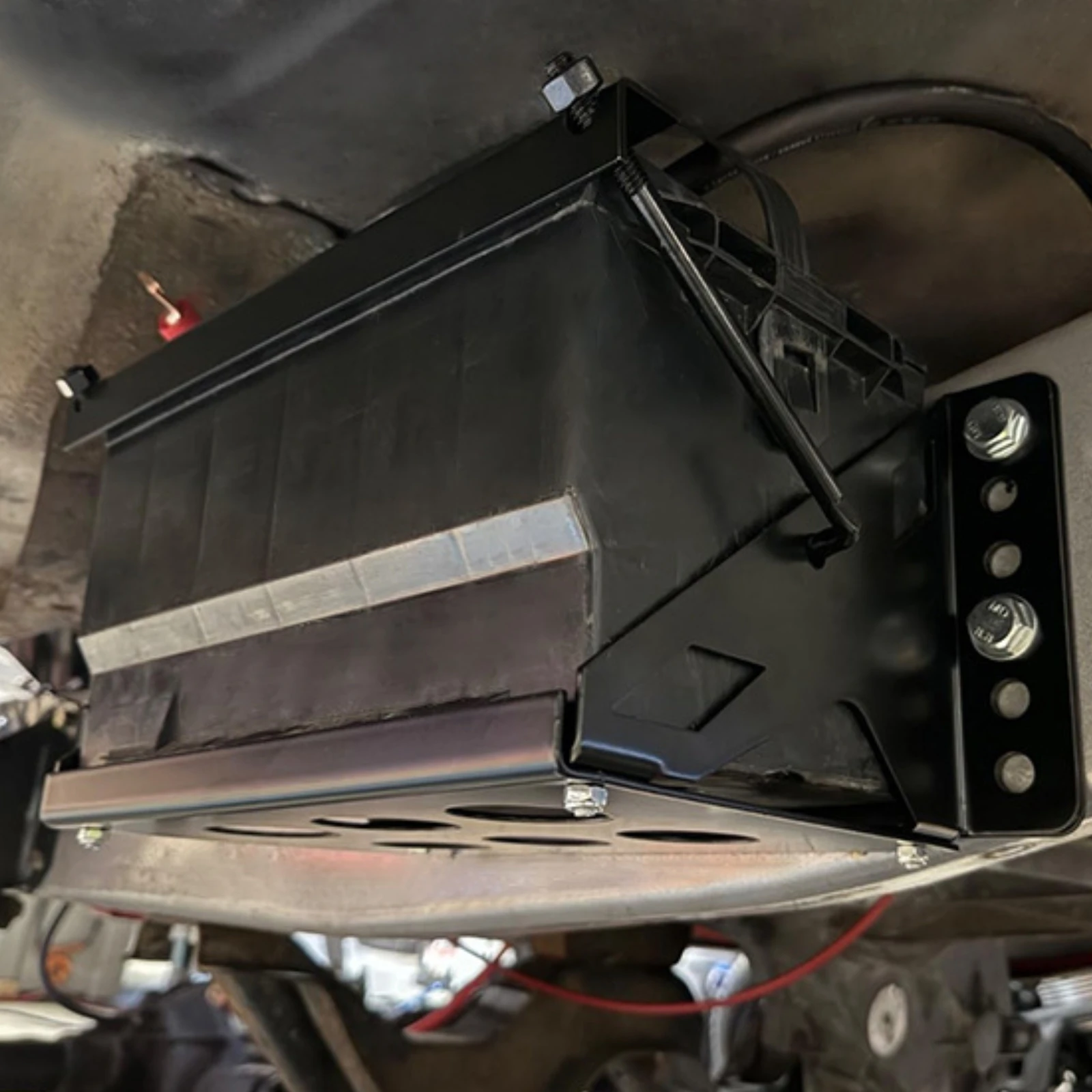 Battery Mounting Bracket Heavy-Duty Battery Hold-down Bracket Mount Sturdy Anti-Oxidation for Mechanics, Vehicles, Custom Builds