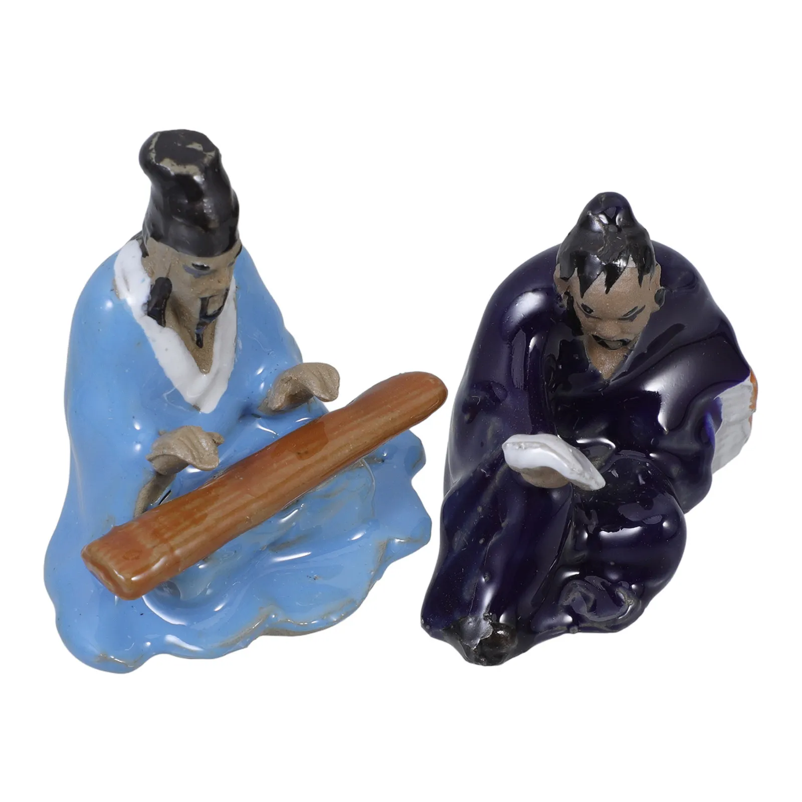 2Pcs Ceramic Bonsai Decor Water-Absorbent Stone Miniature Garden Ornament Aquarium Tank Decorative Crafts Compact Micro