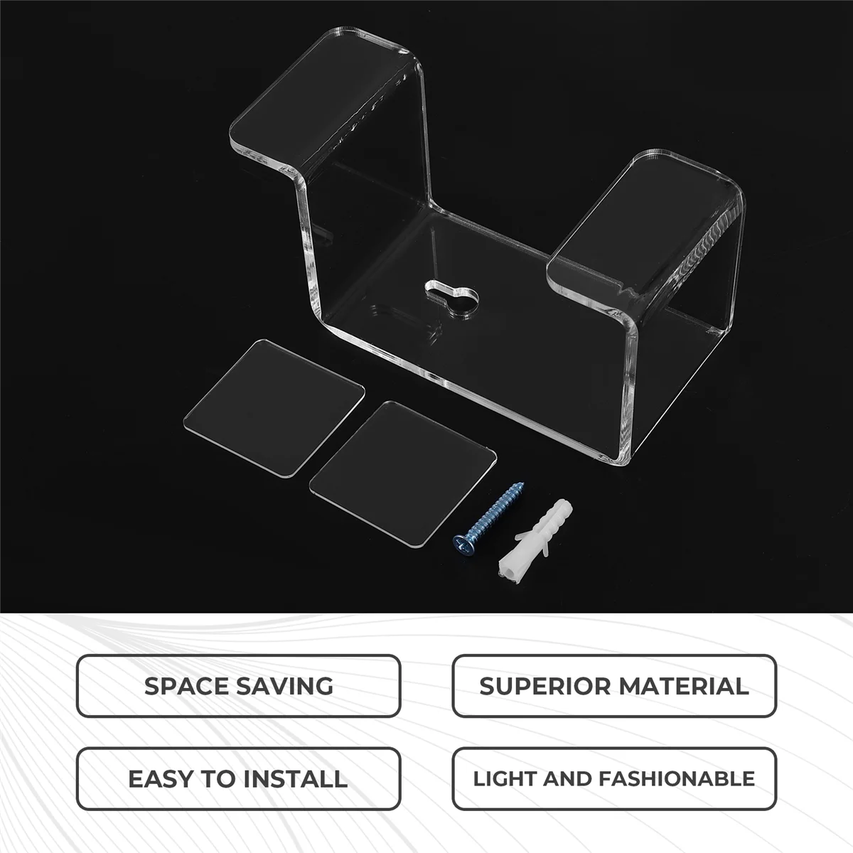 حامل وحدة تحكم ألعاب عالمي مثبت على الحائط وحامل سماعة الرأس لتوفير المساحة وحامل لوحة الألعاب على الحائط لجهاز PS4 Xbox K #2