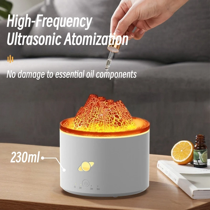 230 мл USB Диффузор ароматического масла пламя ароматический воздух увлажнитель бытовой электроультразвуковой увлажнитель диффузор