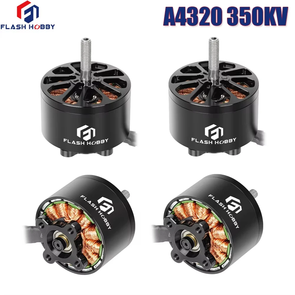 4PCS Flashhobby A4320 4320 350KV 6-12S High Speed Brushless Motor Long Range X-Class RC FPV Drone Model