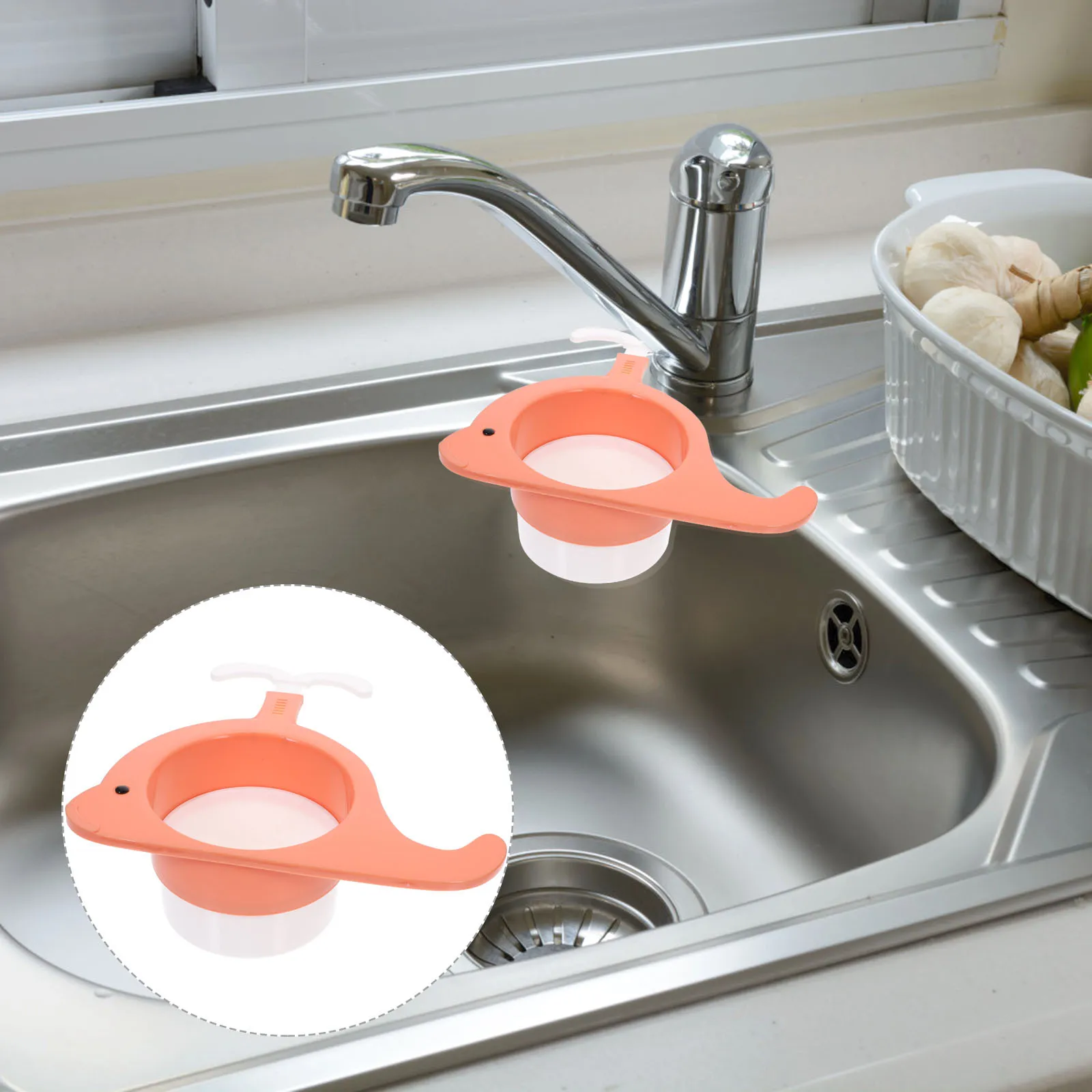 

Water Drain Basket For Kitchen Sink, Efficient Food Scraps Hair Catcher, Durable Strainer Filter Mesh, Sink Draining Rack