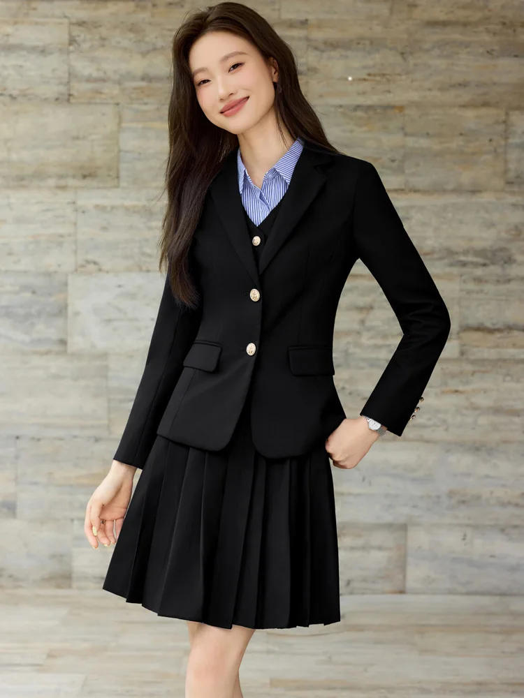 

Женский костюм Briti College Sle, весенне-осенний комплект JK orm, класс средней школы, наряд для церемонии выступлений