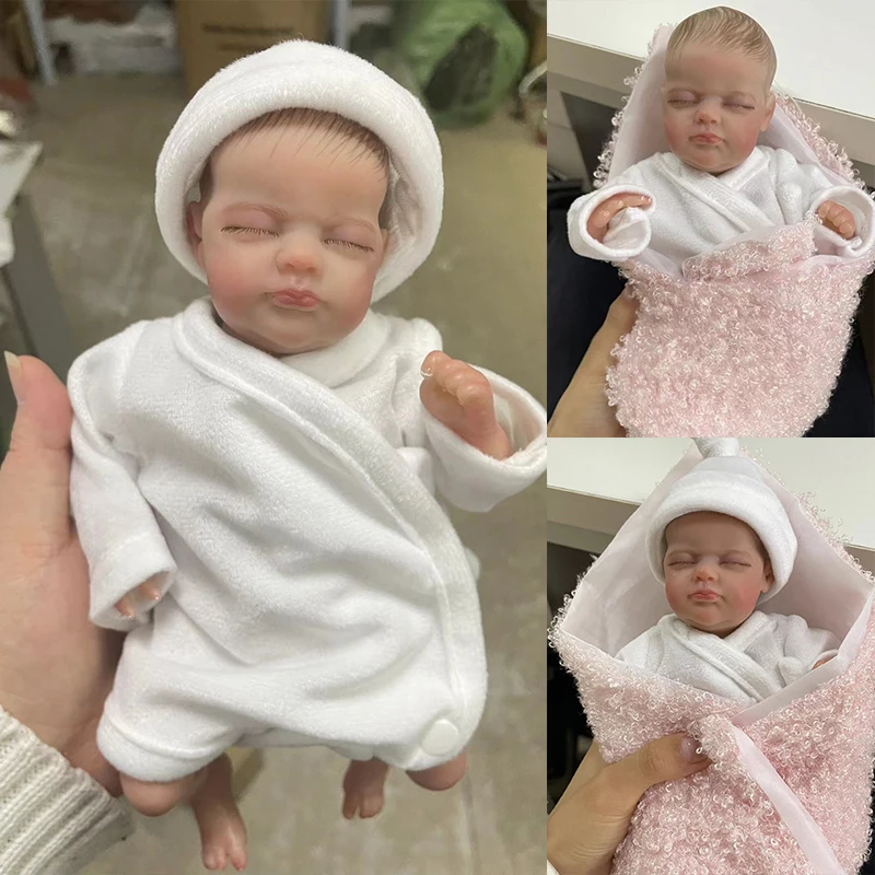 10inch miniature preemie baby doll soft silicone vinyl real touch Art Made 3D Skin Lifelike Baby Collectible Doll