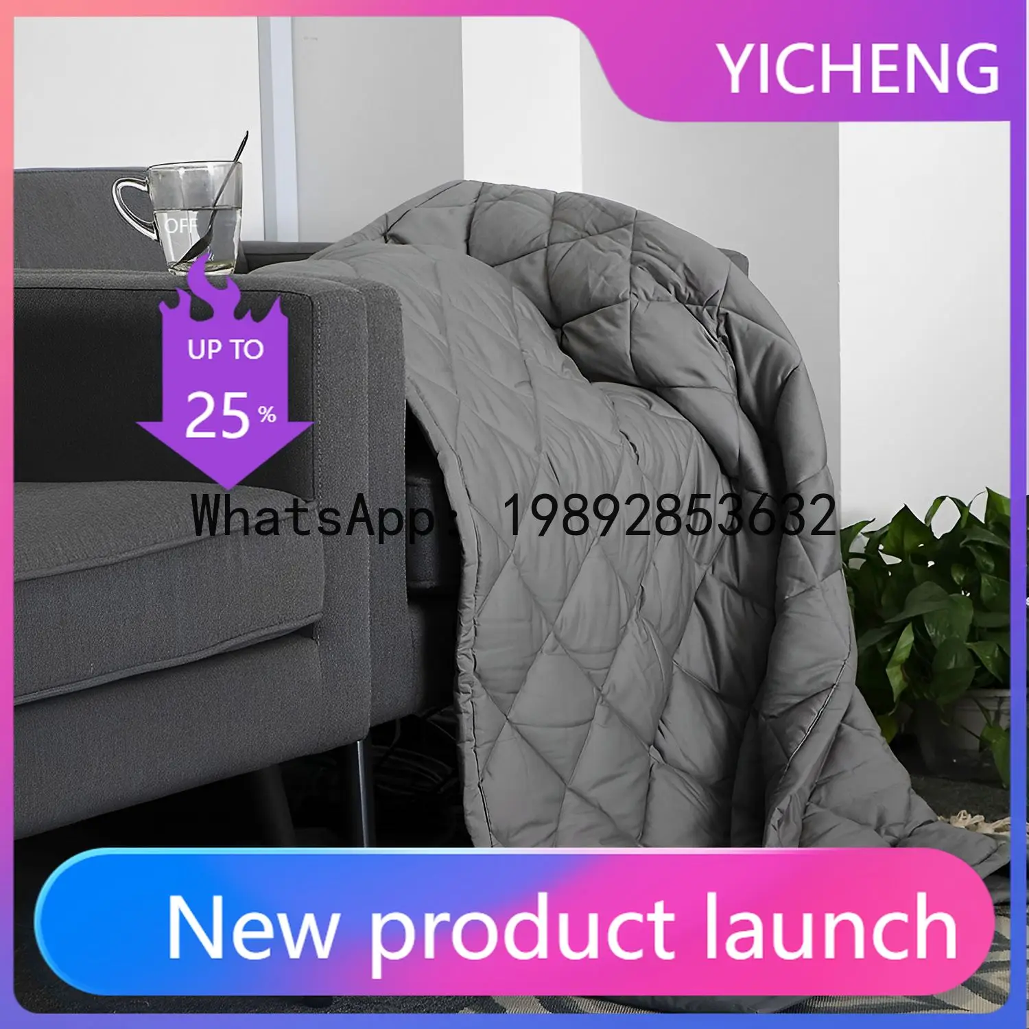 

PYJ gravity blanket winter polyester abraded cloth quilt weighted blanket